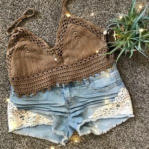 ECOTÉ (fr. urban outfitters) Light Brown Bralette